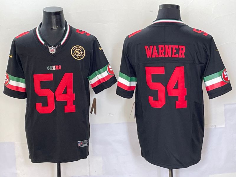 Men 2025 San Francisco 49ers #54 Warner Black Mexico Nike Limited NFL Jersey 005